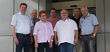 Membros do conselho municipal da CDU de Mühlacker de visita à elumatec