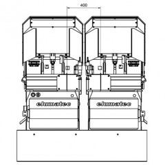 Máquinas de corte de duas cabeças angulares DG 142 XL 07. Máquina de corte de duas cabeças angulares DG 142 XL elumatec
