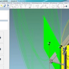 Software puma Visualização da superfície de corte com serra no sistema Puma V19. elumatec