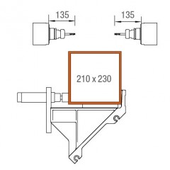 Perfiles de PVC SBZ 122/73 Área de mecanización ejes Y y Z elumatec