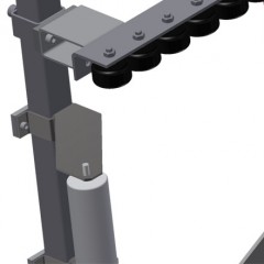 Transfers de rodillos verticales VR 2000 Ajuste de altura del soporte de ruedecillas  elumatec